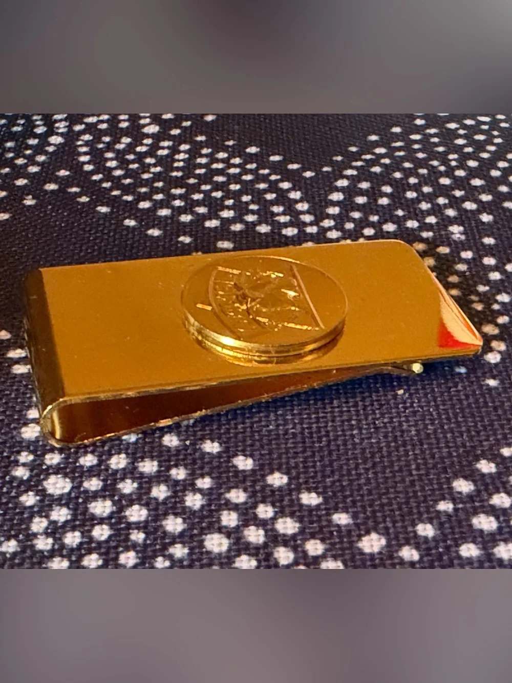 Vintage Gold Tone Money Clip with Camel Logo